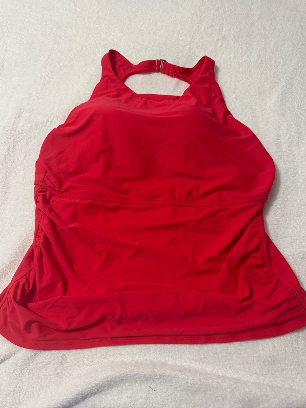 Shade & Shore Women’s Red Padded Swim Tankini Top NWOT Size 2X (20-22) - Picture 1 of 5